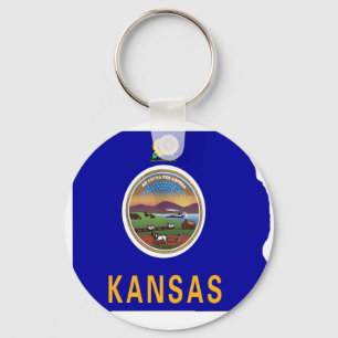 Llavero Mapa de la bandera de Kansas
