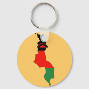 Llavero Mapa de la bandera de Malawi