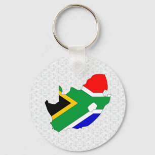 Llavero Mapa de la bandera de Suráfrica del mismo tamaño