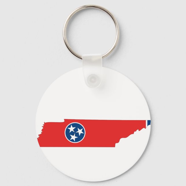 Llavero Mapa de la bandera de Tennessee (Anverso)