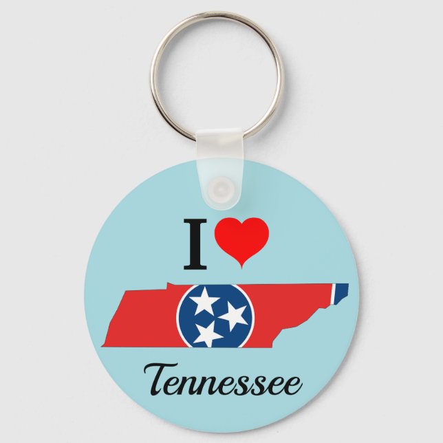 Llavero Mapa de la bandera de Tennessee (Anverso)