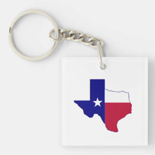 Llavero Mapa de la bandera de Texas