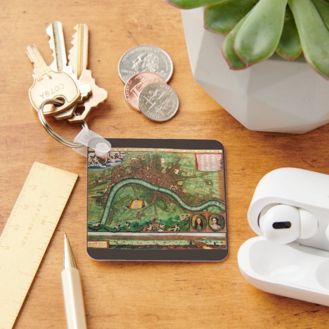 Llavero Mapa de la calle antigua de Londres, de Johannes d (Escritorio )