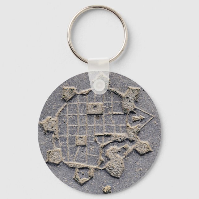 Llavero Mapa de la ciudadela de Timisoara Rumanía paviment (Anverso)