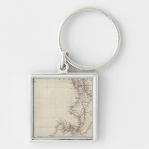 Llavero Mapa de la colonia de Nueva Zelanda