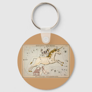 Llavero Mapa de la constelación de estrellas de unicornio