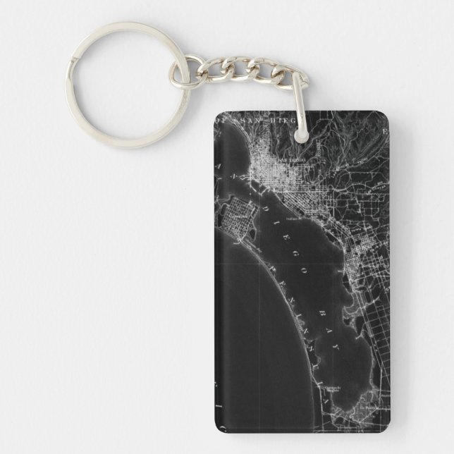 Llavero Mapa de la cosecha de San Diego (Frente)