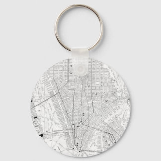 Llavero Mapa de la época de Nueva York (1911)