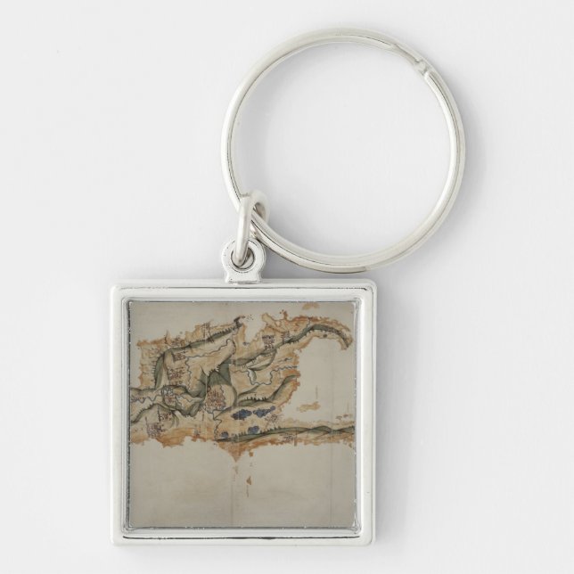 Llavero Mapa de la isla de Santo Domingo (Frente)