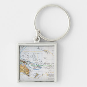 Llavero Mapa de las razas de Oceanía y de Australasia