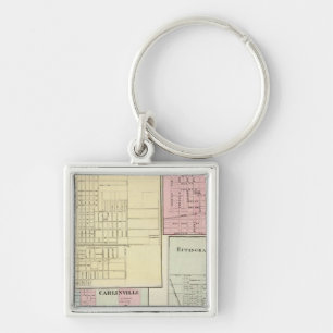 Llavero Mapa de Litchfield, Carlinsville, Salem