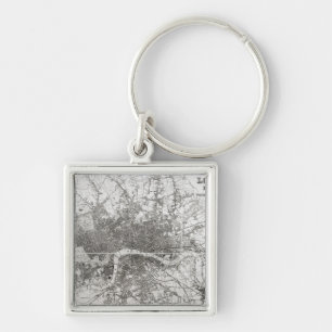 Llavero Mapa de Londres moderno y de sus alrededores, 1854