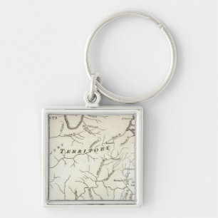 Llavero Mapa de los asentamientos de atrás