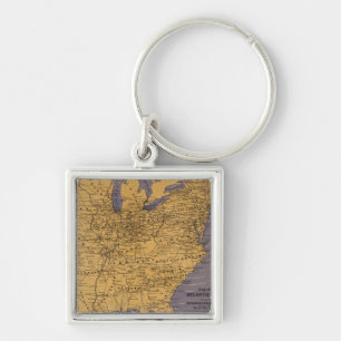 Llavero Mapa de los Estados del Atlántico