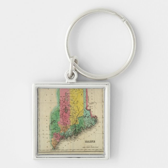 Llavero Mapa De Maine (Frente)