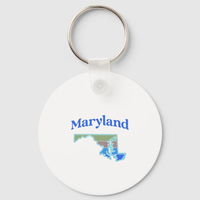 Llavero Mapa de Maryland (Anverso)