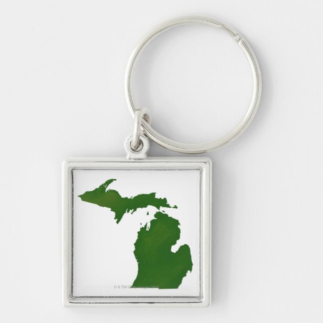 Llavero Mapa de Michigan (Frente)