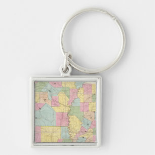 Llavero Mapa de Mississippi, Louisiana y Arkansas