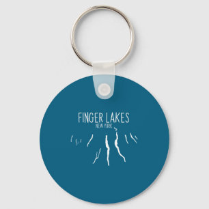 Llavero Mapa de New York Finger Lakes Diseño _1