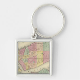 Llavero Mapa De Nueva York Y Las Ciudades Adyacentes