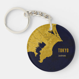 Llavero Mapa de Oro de Tokio Keychain acrílico