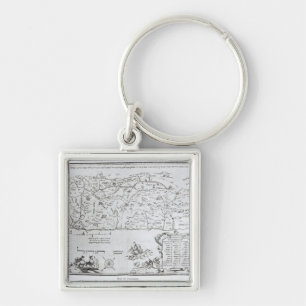 Llavero Mapa de Palestina, de un Haggadah del Passover