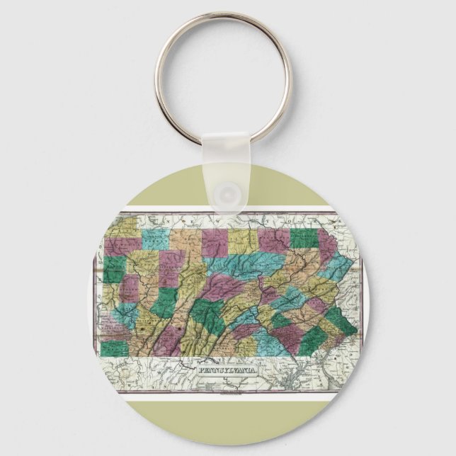 Llavero Mapa de Pennsylvania de 1829 (Anverso)
