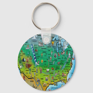 Llavero Mapa de Personalizados de EE.UU.