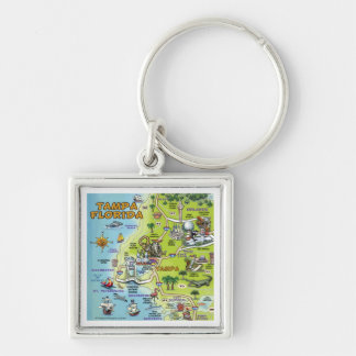 Llavero Mapa de Personalizados de Tampa Florida