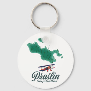 Llavero Mapa de Praslin Seychelles