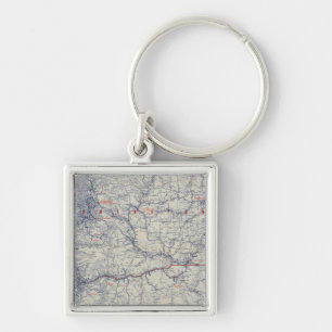 Llavero Mapa de Rand McNally Oficial 1925 Auto Trails