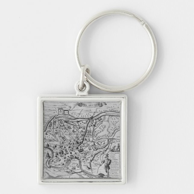 Llavero Mapa de Roma antigua (Frente)
