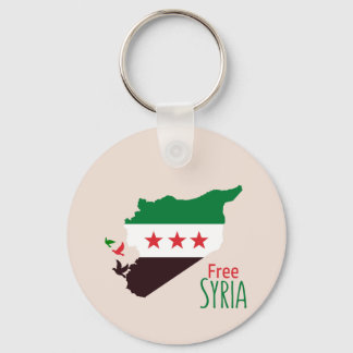 Llavero Mapa de Siria con la bandera de la Revolución