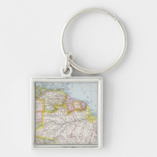 Llavero Mapa de Sudamerika Nordliches Blatt