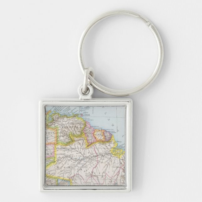Llavero Mapa de Sudamerika Nordliches Blatt (Frente)