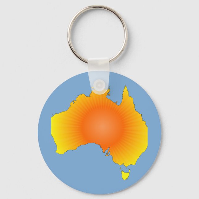 Llavero Mapa de Sunny Australia (Anverso)