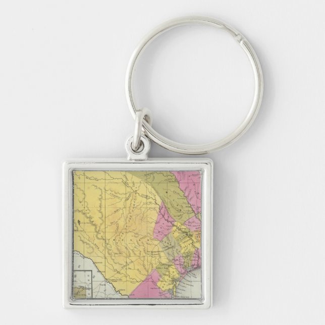 Llavero Mapa De Texas (Frente)