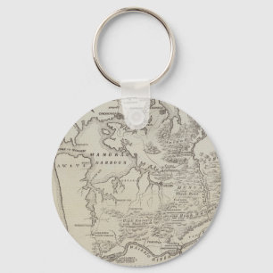 Llavero Mapa de tierras entre Auckland y el río Waikato