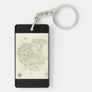 Llavero Mapa de Trino sin etiquetar