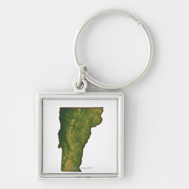 Llavero Mapa de Vermont (Frente)
