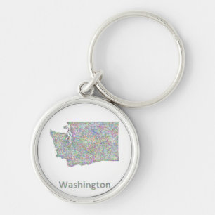 Llavero Mapa de Washington