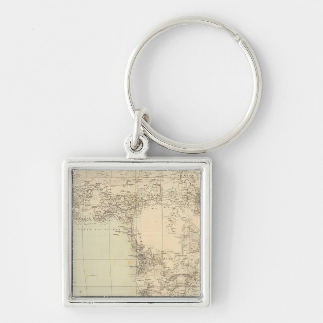 Llavero Mapa del Atlas de África mostrando colonias (Frente)