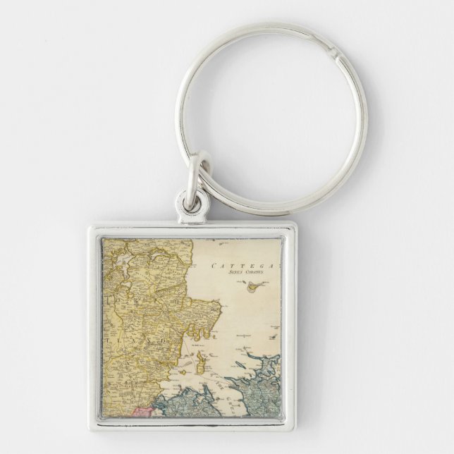 Llavero Mapa del Atlas de Dinamarca (Frente)