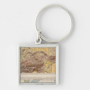 Llavero Mapa del Atlas de Europa Central