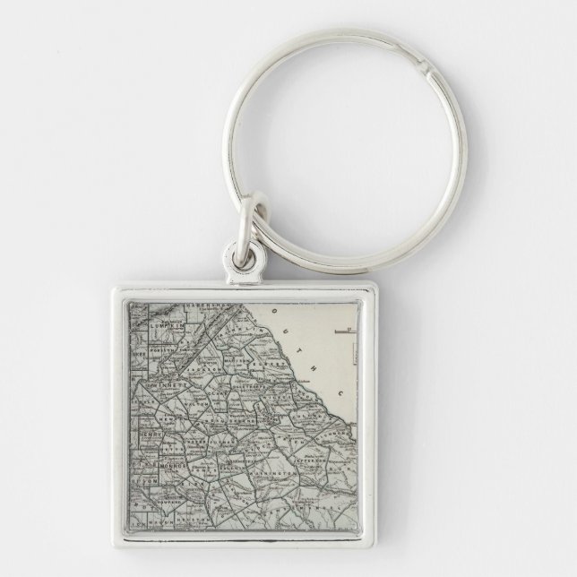 Llavero Mapa del Atlas de Georgia (Frente)