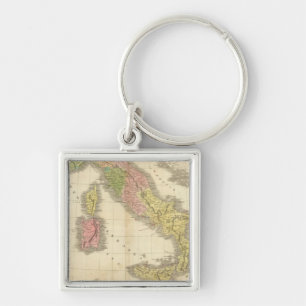 Llavero Mapa del Atlas de la Chonología de Italia