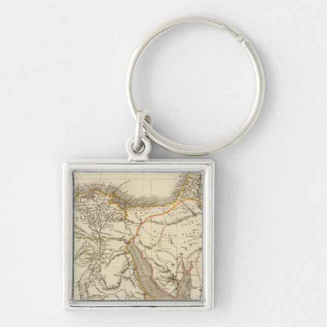 Llavero Mapa del atlas del Oriente Medio (Frente)