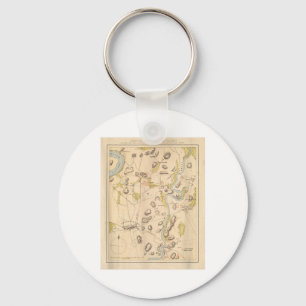 Llavero Mapa del campo de batalla de antietam vintage (186
