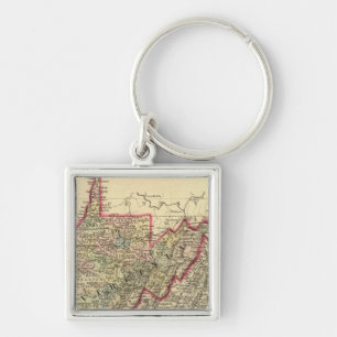 Llavero Mapa del condado de West Virginia