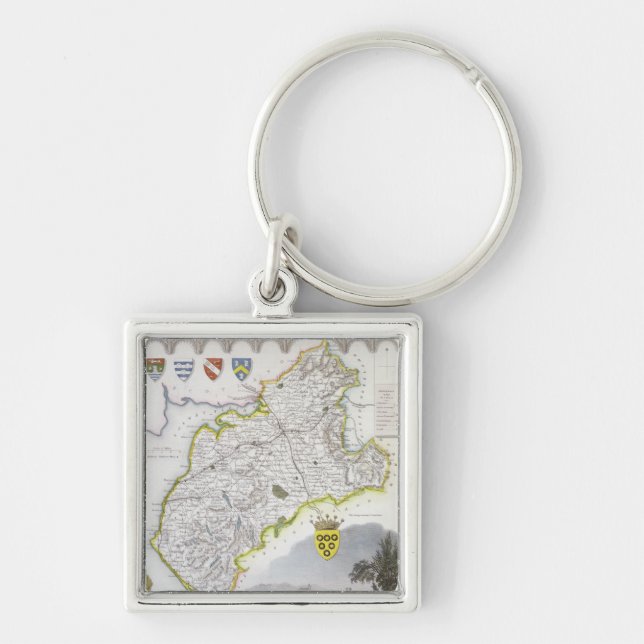 Llavero Mapa del Cumberland, del 'inglés de Moule (Frente)